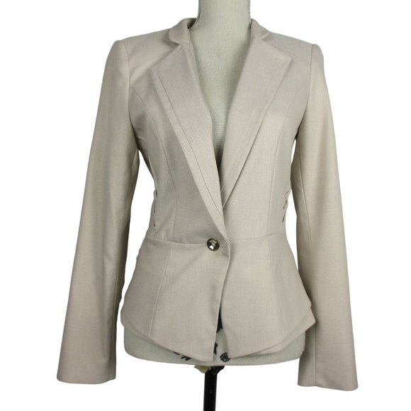 White House Black Market Jackets & Blazers - White House Black Market Contemporary Neutral Jacket Size 8